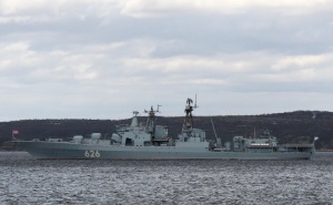Большой противолодочный корабль Северного флота "Вице-адмирал Кулаков" возвратился в главную базу СФ Североморск