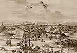 Астрахань. Панорама в конце XVII века и корабль
      "Орел"