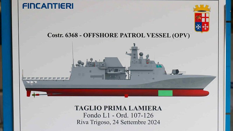 В Италии началась постройка первого патрульного корабля нового поколения