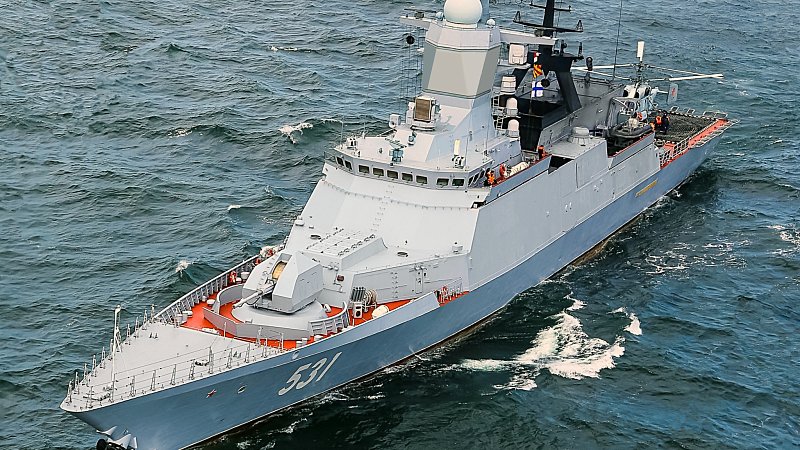 Корвет Сообразительный искал подлодку в Балтийском море